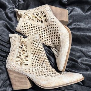 Coconuts by Matisse Beige Cutout Ankle Boots